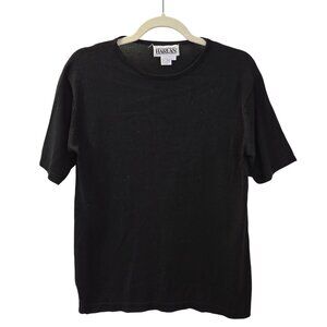 Harlan 100% Silk Short Sleeve Lighweight Knit Top Size Large